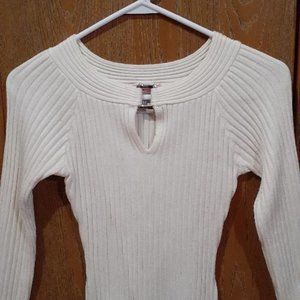 Off White Ribbed Sweater